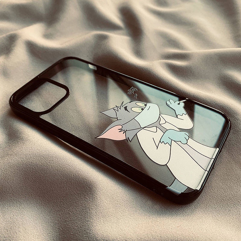 Couple Cat and Mouse Apple 13/14Promax Phone Case Iphone11/12 Transparent Xrxs Drop-Resistant 7/8P 12 13mini