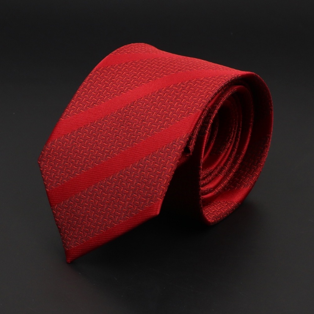 Cà Vạt Lụa 7cm Họa Tiết Kẻ Sọc Thời Trang Công Sở Cho Nam