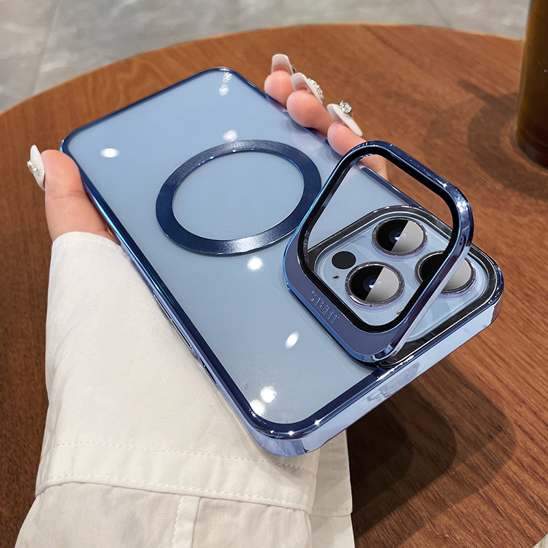 ốp lưng iphone 14 pro max bảo vệ camera Ốp Điện Thoại iPhone 14 Pro Max Case13 12 Pro Max Case iPhone 14 Plus pm magnética PC Cứng Trong Suốt Kèm Móc Xỏ Ngón Nam Châm Cho