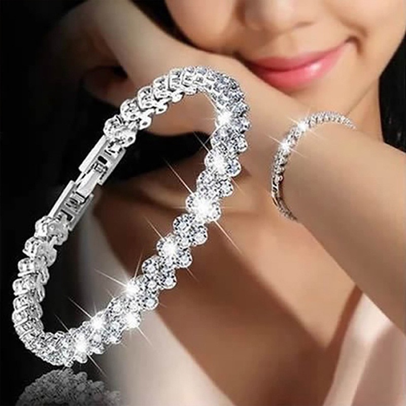 Vòng Tay Đính Đá Zircon Thời Trang Cho Nữ