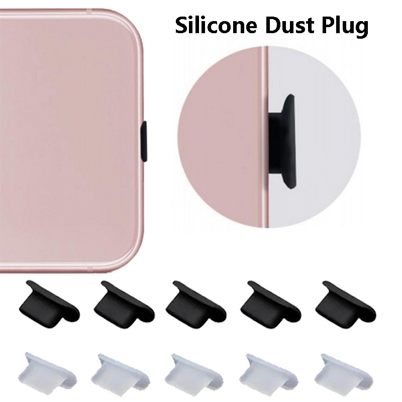Nút Bịt Cổng Sạc USB Loại C Bằng Silicon Trong Suốt Chống Bụi Chống Mài Mòn