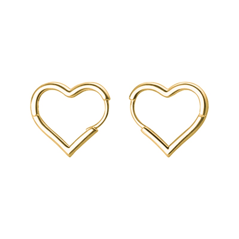 Bông Tai Mạ Bạc 925 Hình Trái Tim Thời Trang