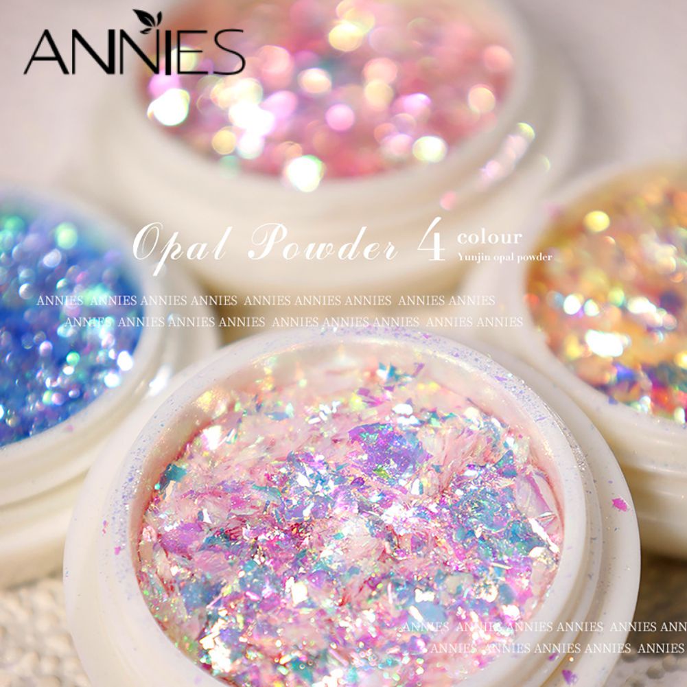 Bột đá mắt mèo ANNIES Edelweiss thổ cẩm nhiều màu sắc phân cực trang trí móng tay nghệ thuật