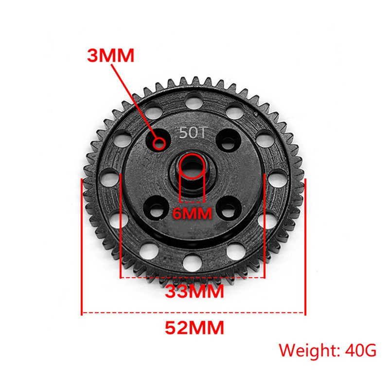 Khung Bánh Răng Kim Loại 50T Tỉ Lệ 1 / 8Exb Cho Xe Đồ Chơi Arrma Kraton