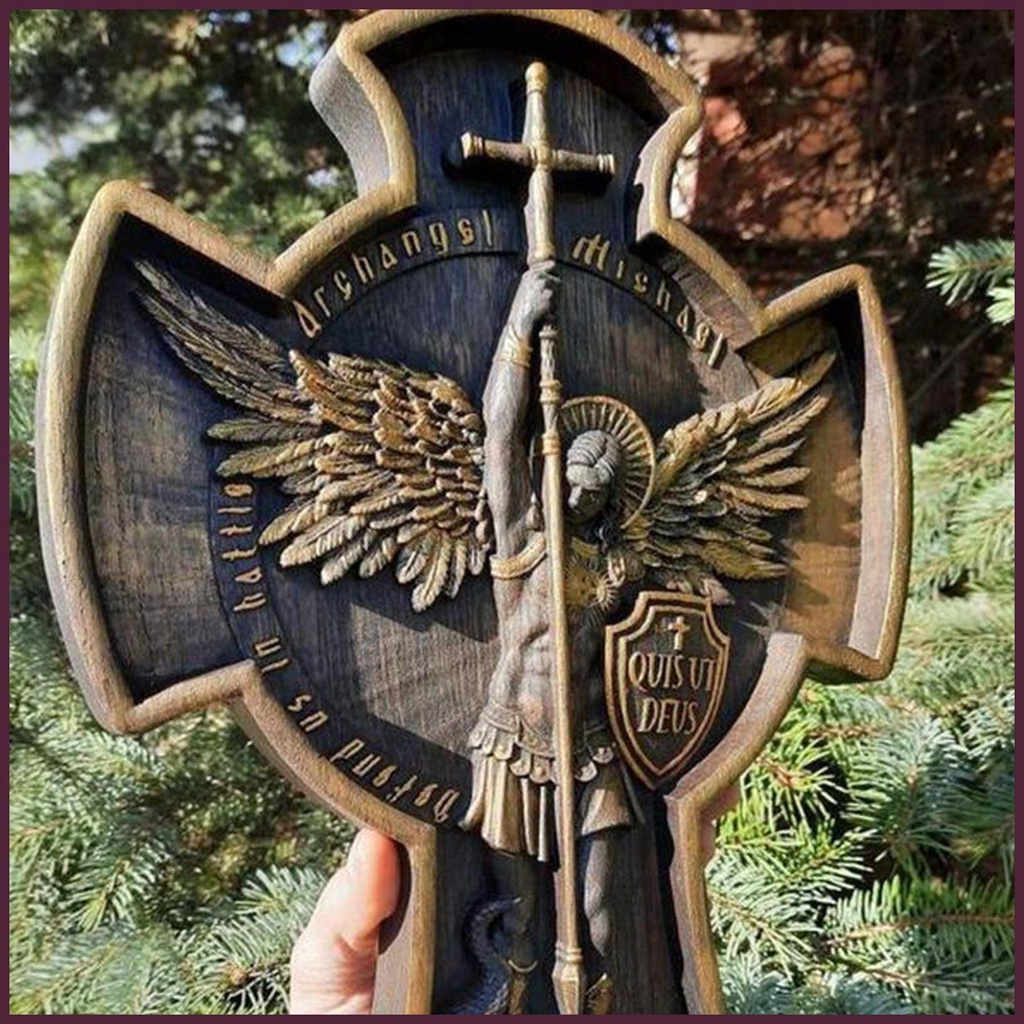 Mô Hình Tượng Thiên Thần Archangel Evil Resin Saint Michael Điêu Khắc Thủ Công Cho Nhà Ở / Văn Phòng Chiến Đấu