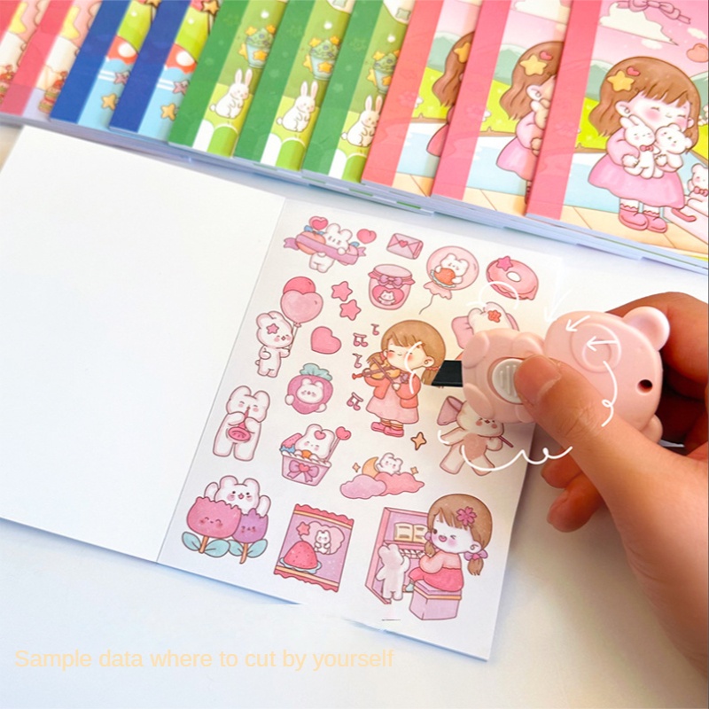 Bộ Sticker Dán Trang Trí Sổ Tay DIY Họa Tiết Hoạt Hình Dễ Thương Dành Cho Nữ Sinh