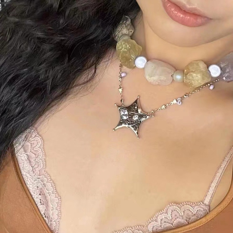 Vòng cổ Hình Ngôi Sao Năm Cánh Đơn Giản Phong Cách Hàn Quốc