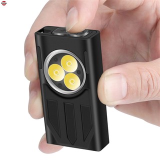 Đèn pin mini v7 ánh sáng mạnh đèn móc khóa siêu sáng 1100 lumens đèn pin sạc được đèn led làm việc ngoài trời đa chức năng
