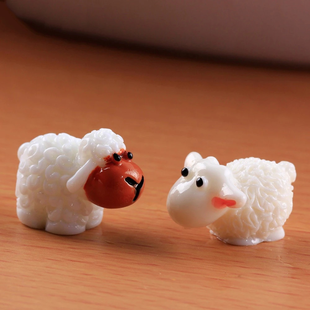 Mô Hình Chú Cừu Cặp Đôi Mini Dễ Thương Bằng Nhựa Resin Trang Trí Tiểu Cảnh / Để Bàn / Sân Vườn / Xe Hơi