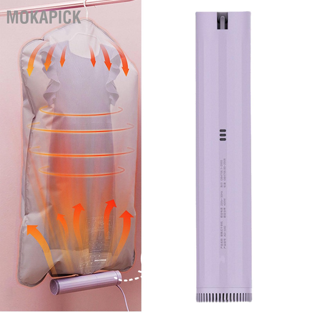 Mokapick Máy Sấy Quần Áo Di Động Đa Năng 400W Tiết Kiệm Lượng Hiệu Quả Mini Cho Ký Túc Xá Du Lịch Tại Nhà