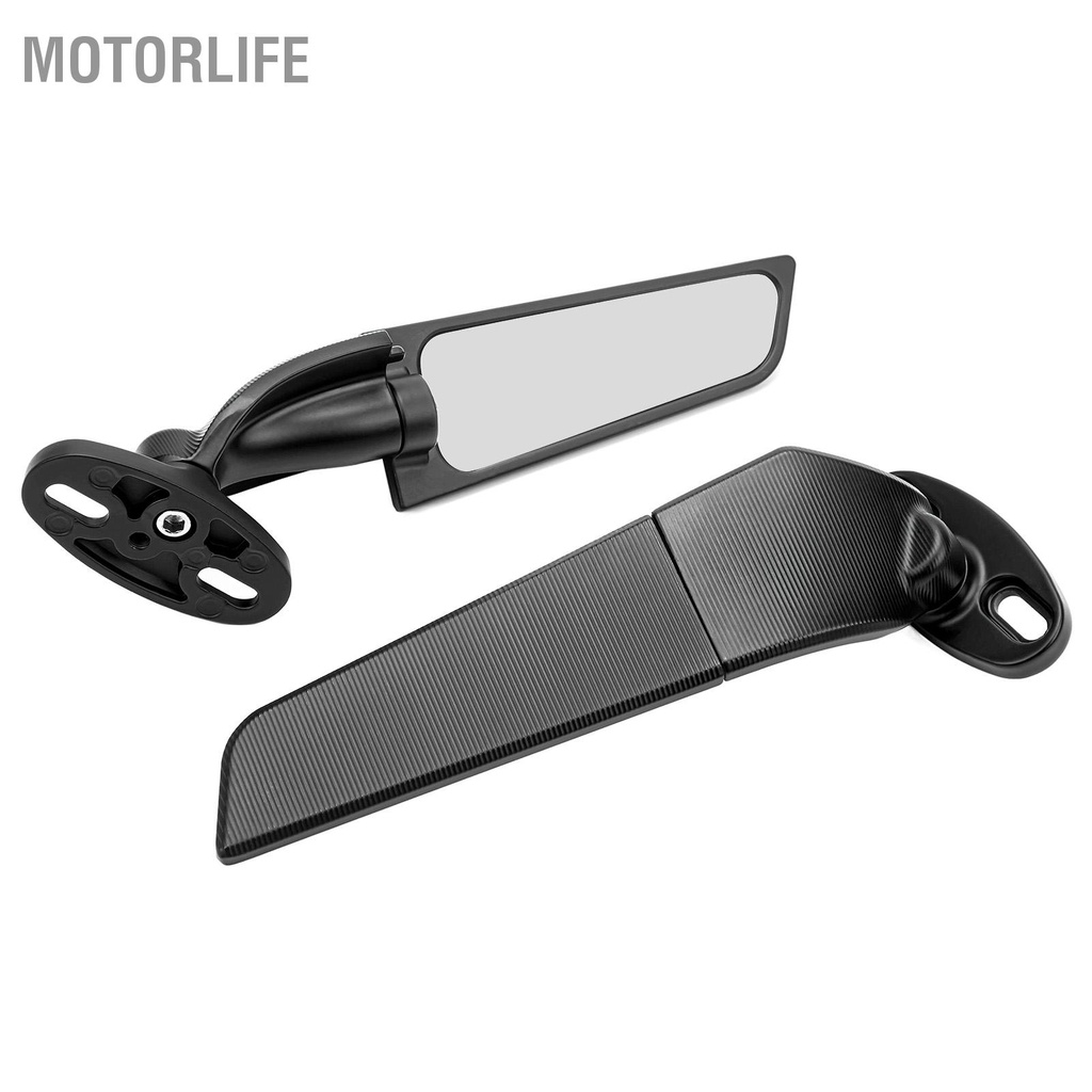 Motorlife Xe Máy Chiếu Hậu Nhôm Xoay 360 Độ Mặt Gió Có Thể Điều Chỉnh Cánh Gương Cho R15