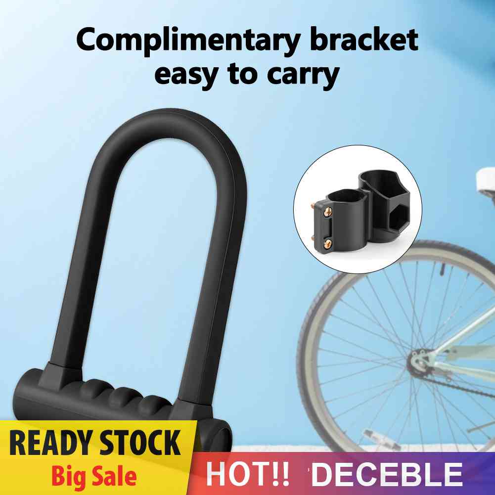 Portable Bicycle U Lock Anti-theft Security Lock for Motorcycle Scooter Bike MTB