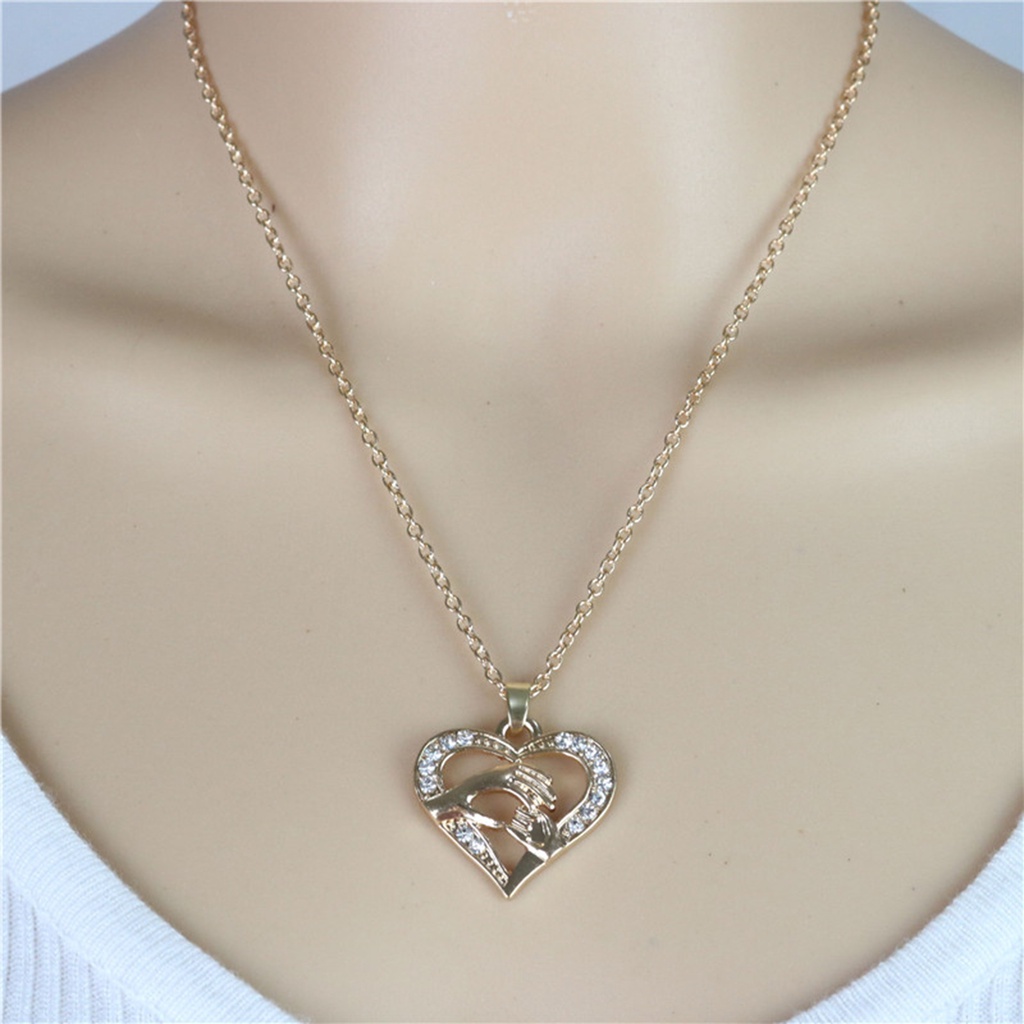 [Ts] Vòng cổ Chuỗi Xích Hình Học Trái Tim Đơn Giản Mạ Điện Sáng Bóng Trang Sức Chống Phai Màu Dành Cho Bạn Nữ