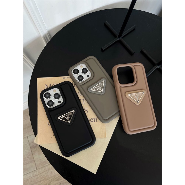 Ốp Điện Thoại Bề Mặt Mịn Chống Sốc Màu Trắng / Xám / Nâu Cho IPhone 11 14 13 12 Pro Max X Xs Xr Xs Max 7 8 Plus