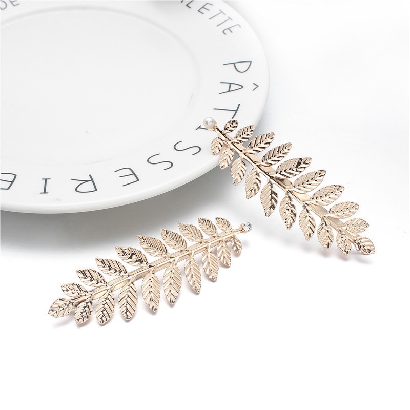 Vương Miện Cài Tóc Hình Lá Vàng Hy Lạp Cho Cô Dâu