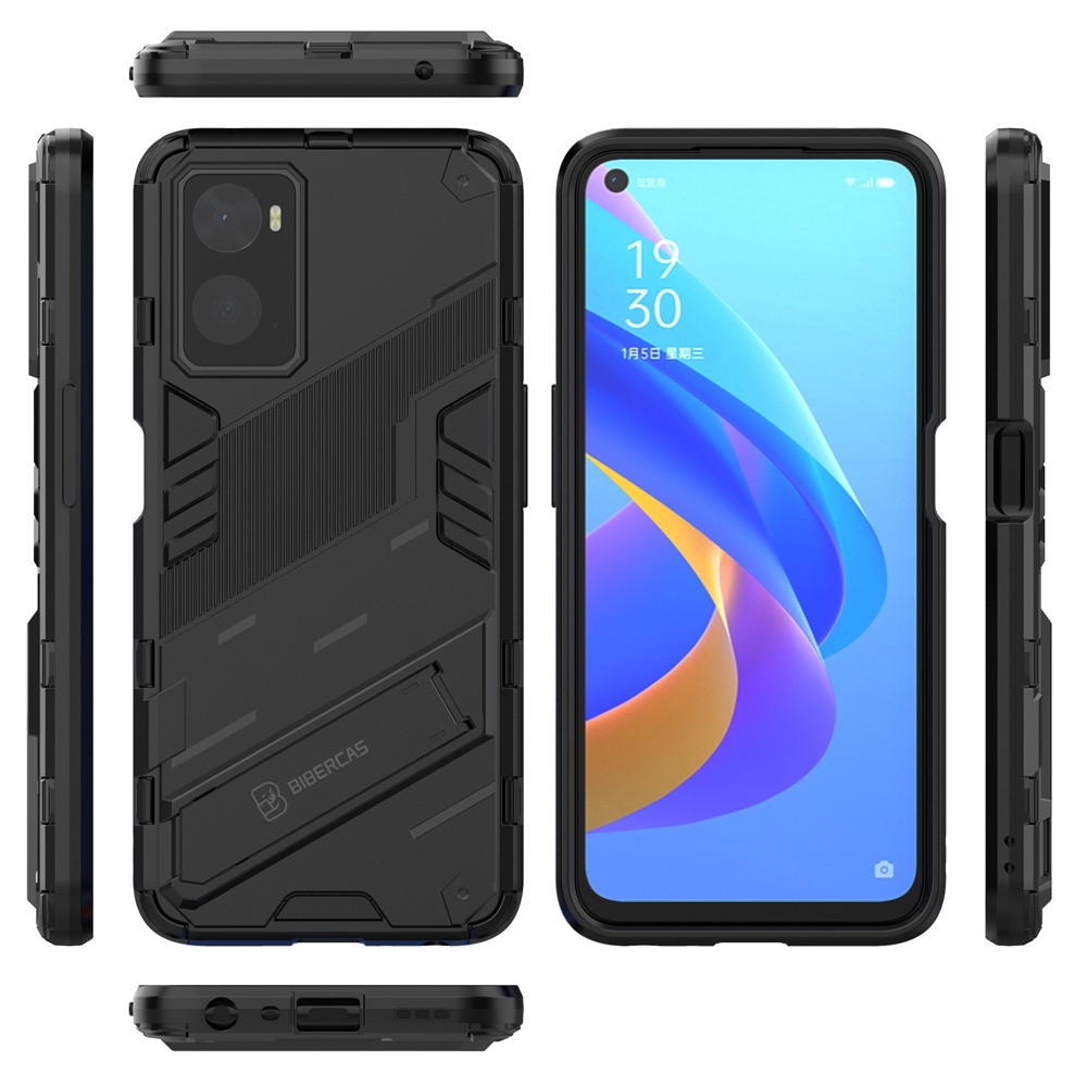 Ốp lưng Oppo A57 A76 A96 Realme C55 C21Y C25Y 9i chống sốc có giá đỡ Iron Man PUNK cao cấp siêu đẹp