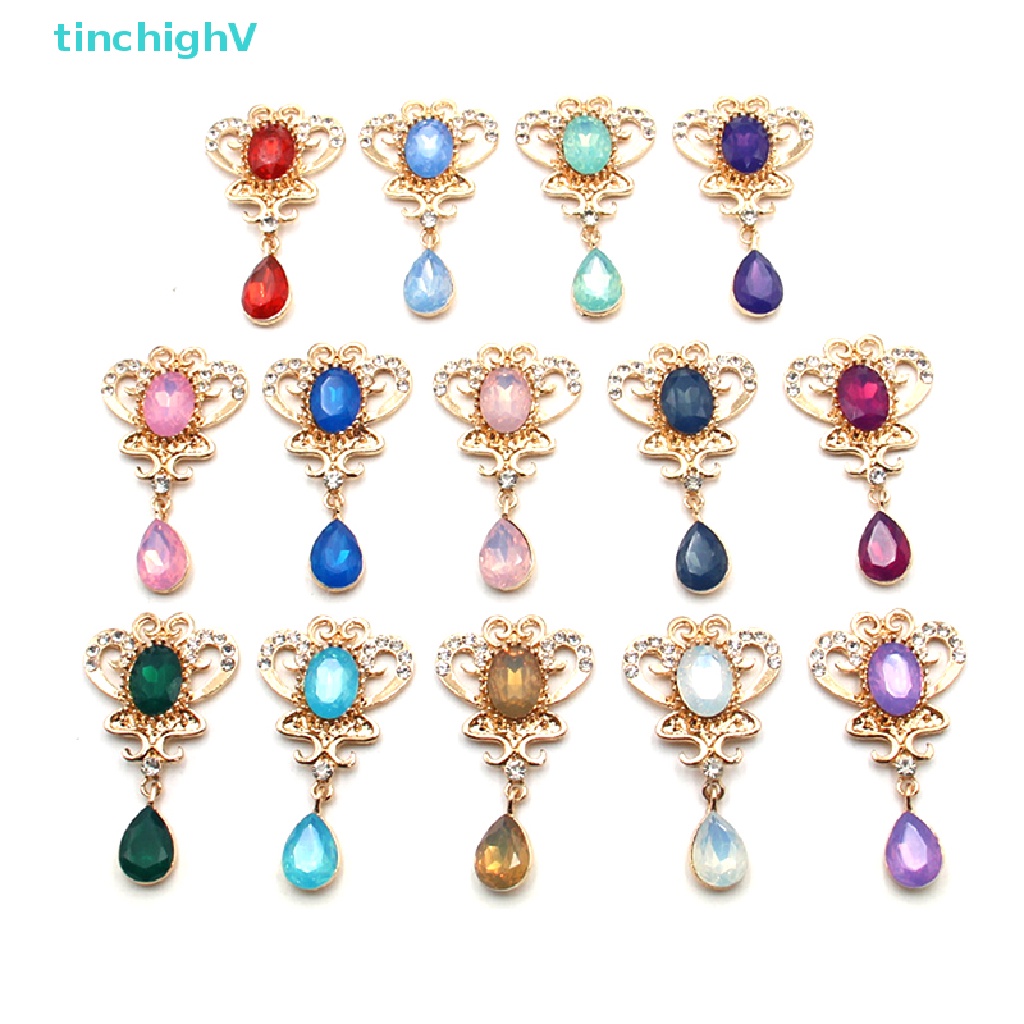 Ghim Cài Áo Bằng Kim Loại Acrylic 52 * 30mm Phối Đá Trang Trí Tiệc Cưới DIY