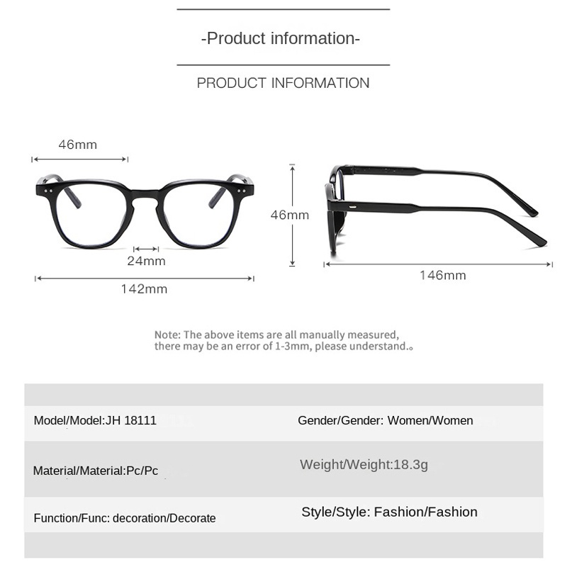 Kính Mát Gọng Vuông Chống Ánh Sáng Xanh Phong Cách Retro Dành Cho Nam Nữ