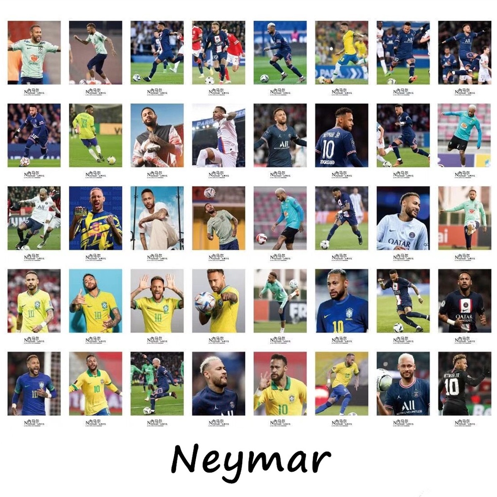 Hộp 40 Tấm Ảnh Lomo Card Fiffa Cầu Thủ Bóng Đá Messi Neymar Cristiano Ronaldo