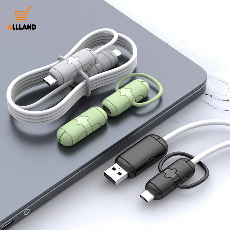 Phụ Kiện Kẹp Cố Định Bảo Vệ Dây Cáp Sạc Bằng Silicon Chống Đứt Tiện Dụng