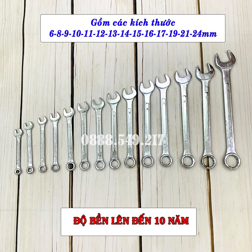 Bộ cờ lê yetr 14 cây tiêu chuẩn USA 6-24mm STORE DEKTON