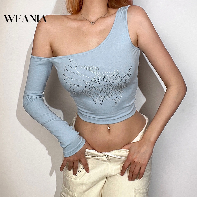 Áo Ngắn Hở Rốn Cổ Chéo Gợi Cảm Cho Nữ