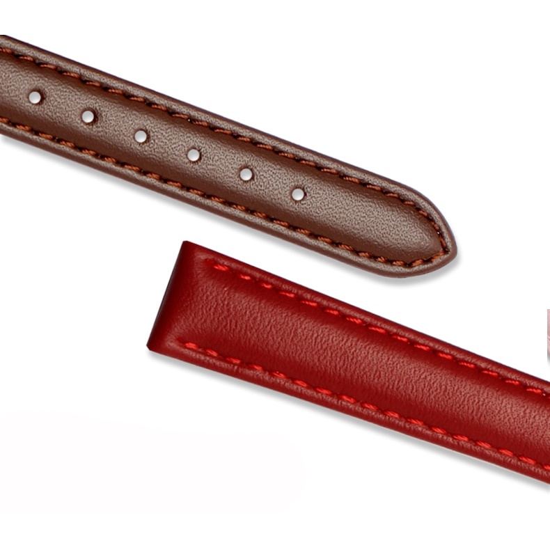 Dây đồng hồ da bò 2 mặt lớp da bò đầu tiên CHỐT THÔNG MINH BO-27 size 12 14 16 18 20mm