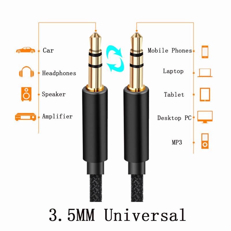 Dây cáp âm thanh HDOORLINK đầu cắm 3.5mm cho điện thoại/ tai nghe