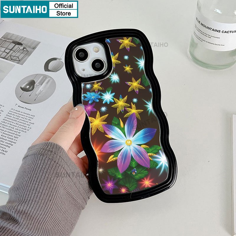 Suntaiho Ốp lưng iphone Ốp Điện Thoại TPU Mềm Chống Sốc Họa Tiết Hoa Cho IPhone 11 Pro Max 14 Pro Max 12 13 Pro XR XS Max 7 Plus 8 Plus