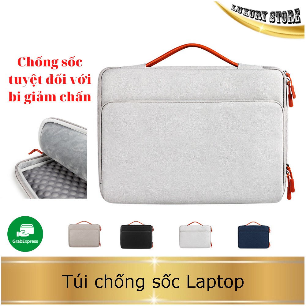 Túi chống sốc Laptop, Macbook 14 inch đến 15.6 inch cao cấp - Túi đựng Laptop chống nước 2 ngăn đa dụng
