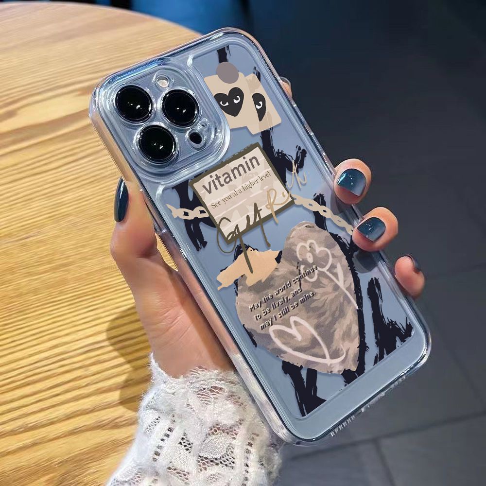 Ốp Điện Thoại TPU Dẻo In Hình Vẽ Nguệch Ngoạc Cá Tính Cho iphone 14 pro max 11 Promax 11 12 / 13 / 6 / 7 / 8plus / X max