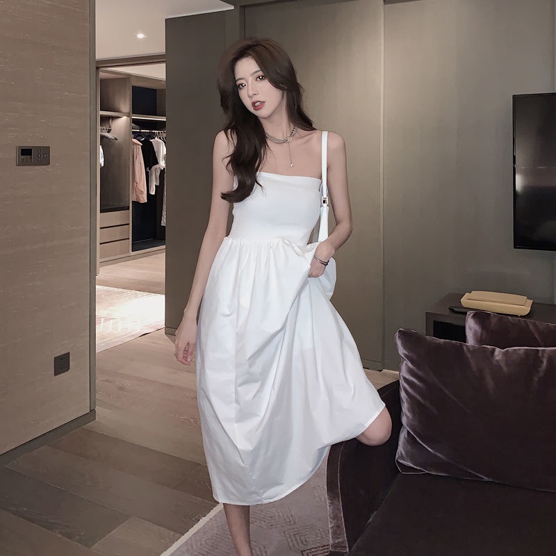 Cozok Đầm Mỏng Không Tay Màu Trơn Thời Trang Quyến Rũ