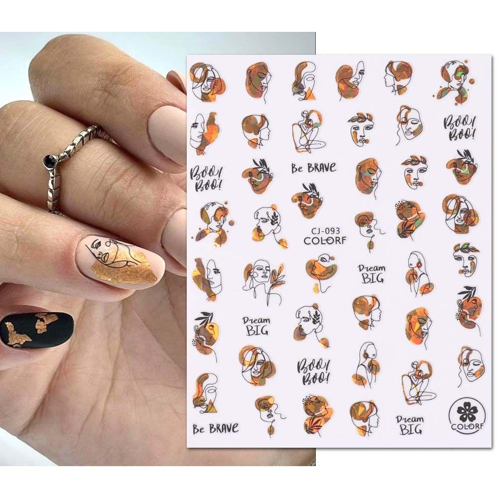 Hình Dán Trang Trí Móng Tay In Chữ Tiếng Anh Màu Đồng Thời Trang Dành Cho Nữ