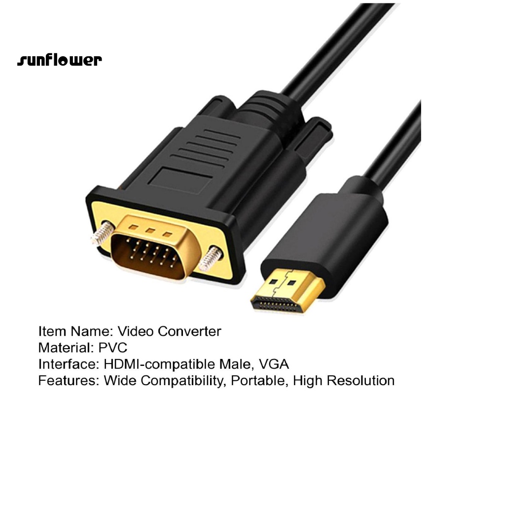 Cáp chuyển đổi LENOVO HDMI sang VGA hỗ trợ video 1080P