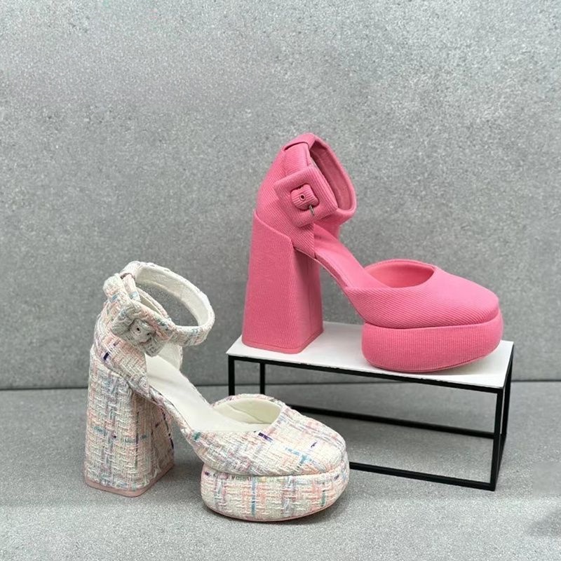 Giày Cao Gót Công Chúa Mary Jane Đế Dày Phong Cách Pháp Cổ Điển Chống Thấm Nước Thời Trang Xuân Hè Cho Nữ