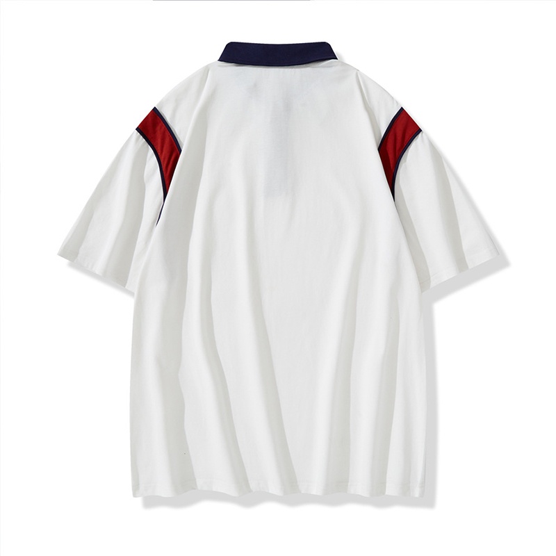 Áo polo Cotton Ngắn Tay Dáng Rộng Thời Trang Dành Cho Nam