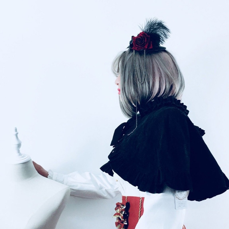 Mũ Vành Phẳng Hóa Trang Billycock Phong Cách Lolita Tinh Tế Dễ Phối Đồ Cho Lễ Halloween