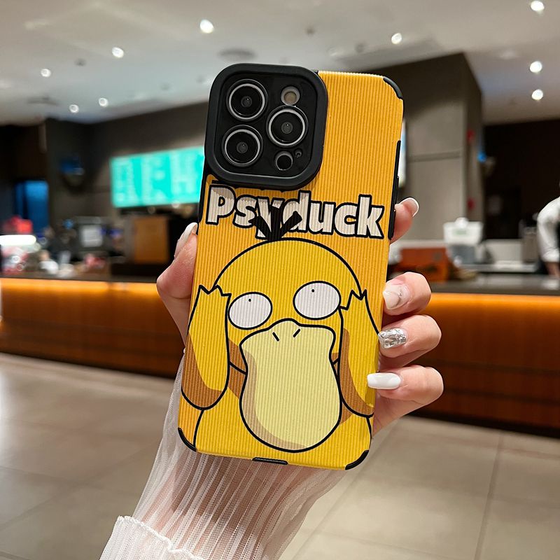 Ốp Điện Thoại Da Mềm In Hình Pokemon GO Màu Vàng Thời Trang Cho iPhone 7 8 Plus SE 2020 X XR XS Max 11 12 13 14 Pro Max 14 Plus