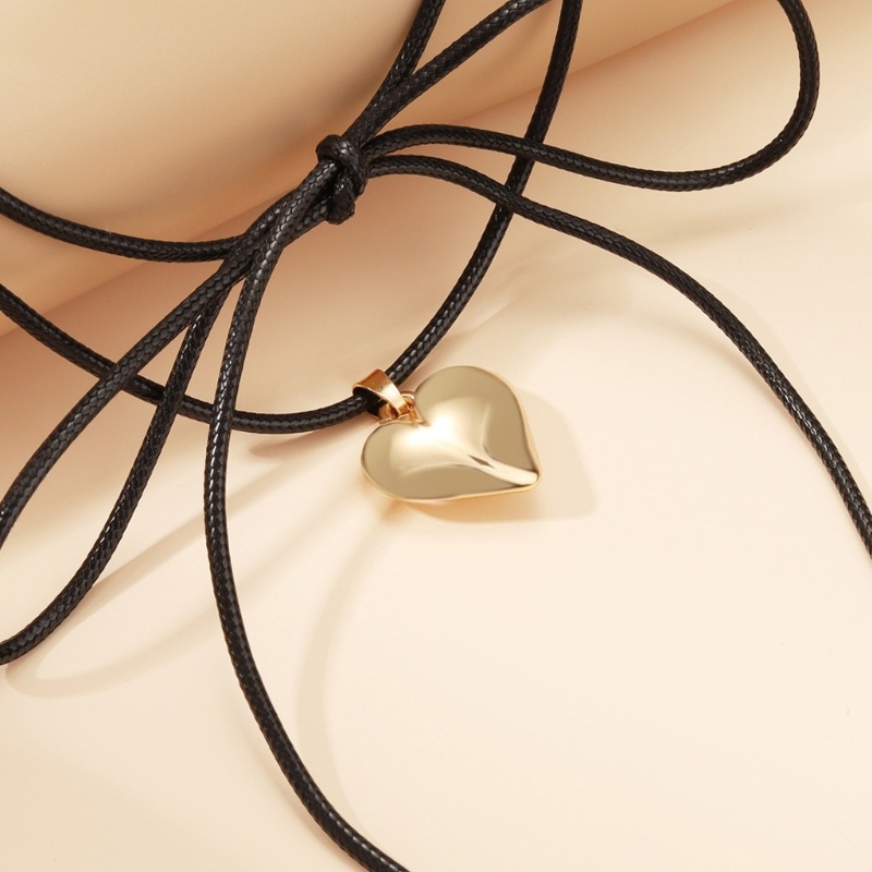 Vòng Cổ Choker Mặt Trái Tim Thắt Nơ Màu Sắc Tùy Chỉnh Thời Trang Cho Nữ