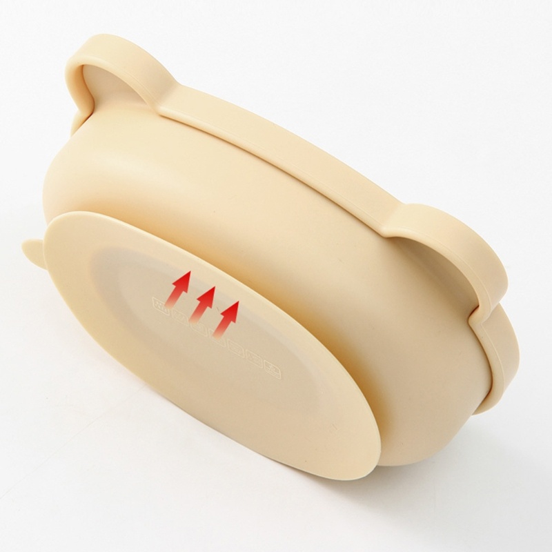Đĩa Silicone Cấp Thực Phẩm Có Giác Hút Mạnh Cho Bé Tập Ăn