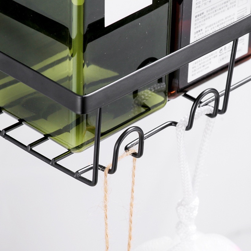 Kệ Dán Tường Nhà Bếp, Có Móc Nhà Tắm Siêu Chắc Chắn Chịu Lực Tốt Đa Năng Tiện Lợi