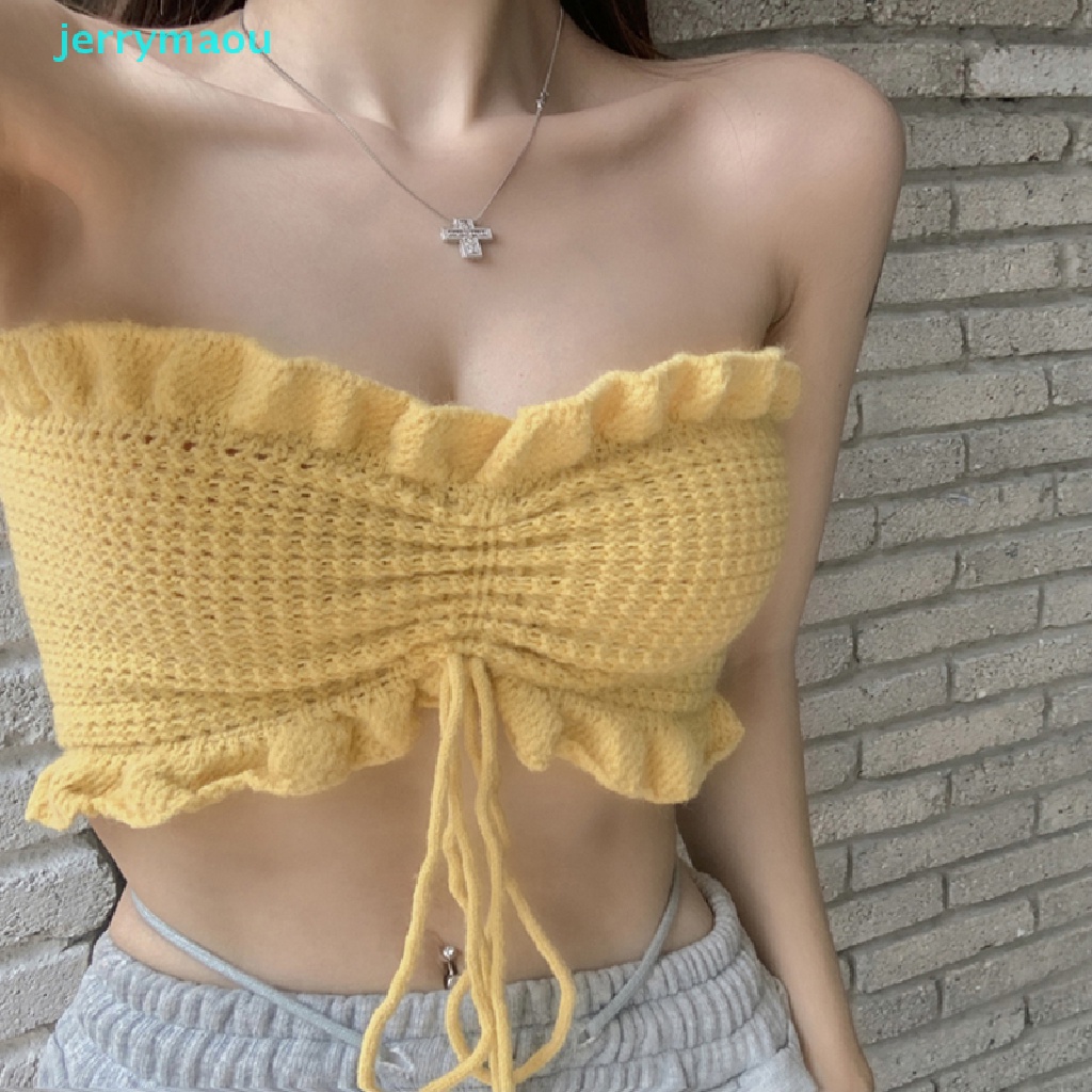 Áo Ống Lửng Hai Dây Co Giãn Thời Trang Quyến Rũ Dành Cho Nữ