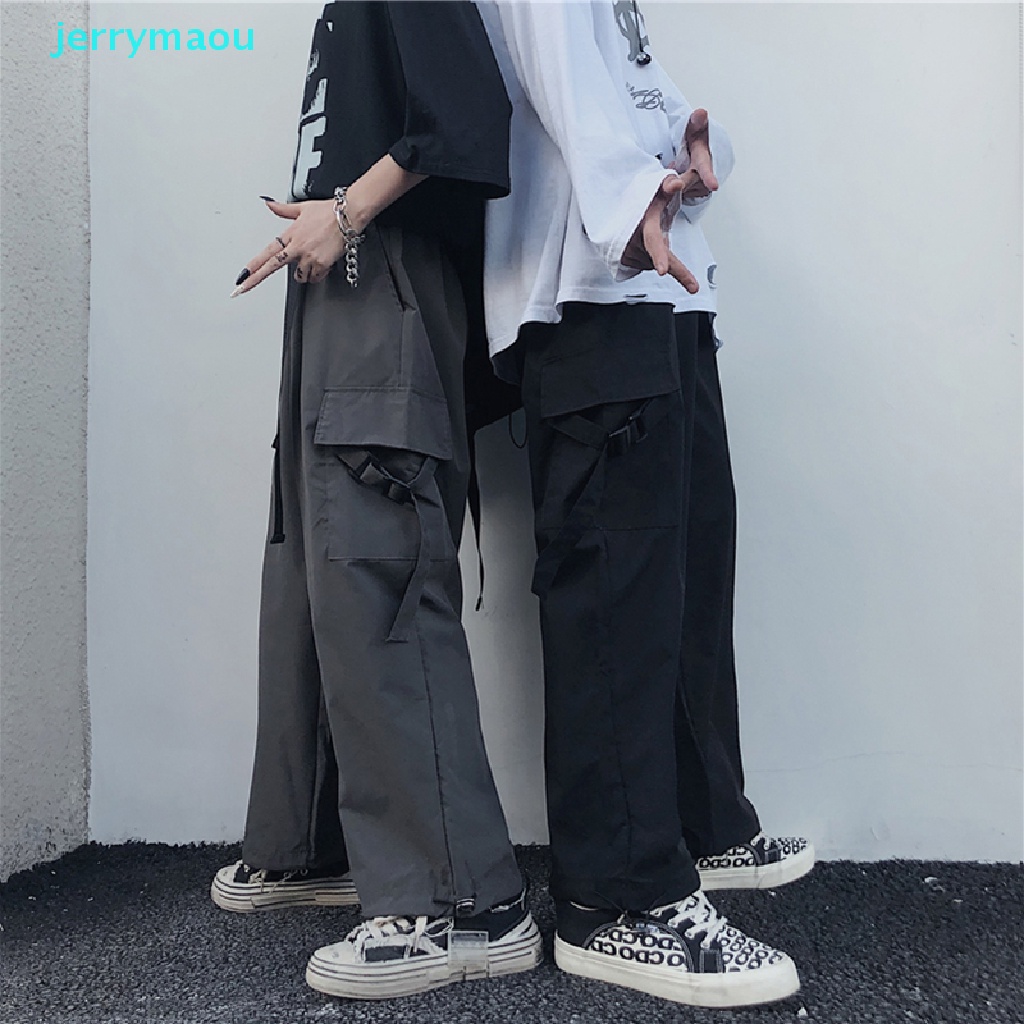 [JER] Quần Jogger Có Túi Màu Đen Phong Cách Hip Hop Thời Trang Hàn Quốc Foufurieux