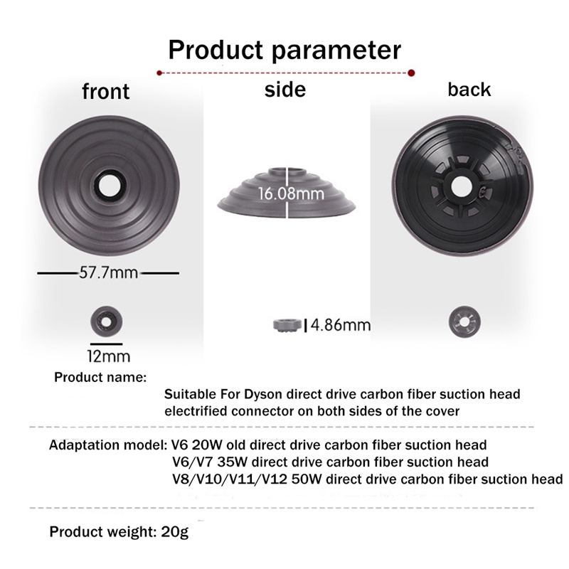 Set 2 Phụ Kiện Dành Cho Máy Hút Bụi Dyson V6 / V7 / V8 / V10 / V11 / V12 20W / 35W / 50W