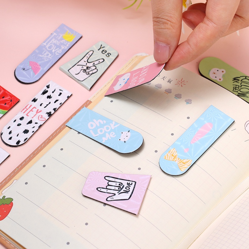 Bộ 4 / 6 Miếng Dán Ghi Chú Hình Cây Dù Trái Cây Dễ Thương