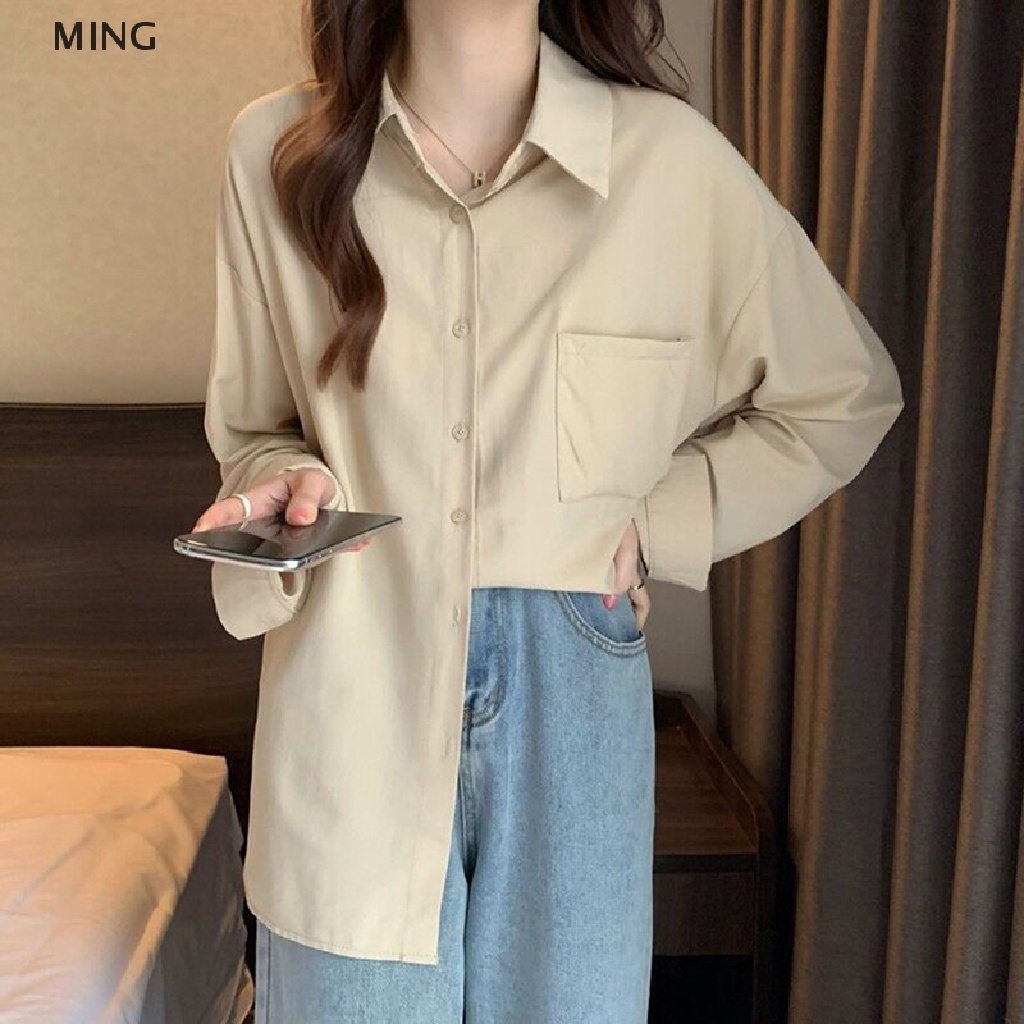 Áo Sơ Mi Dài Tay Màu Sắc Thời Trang Vintage