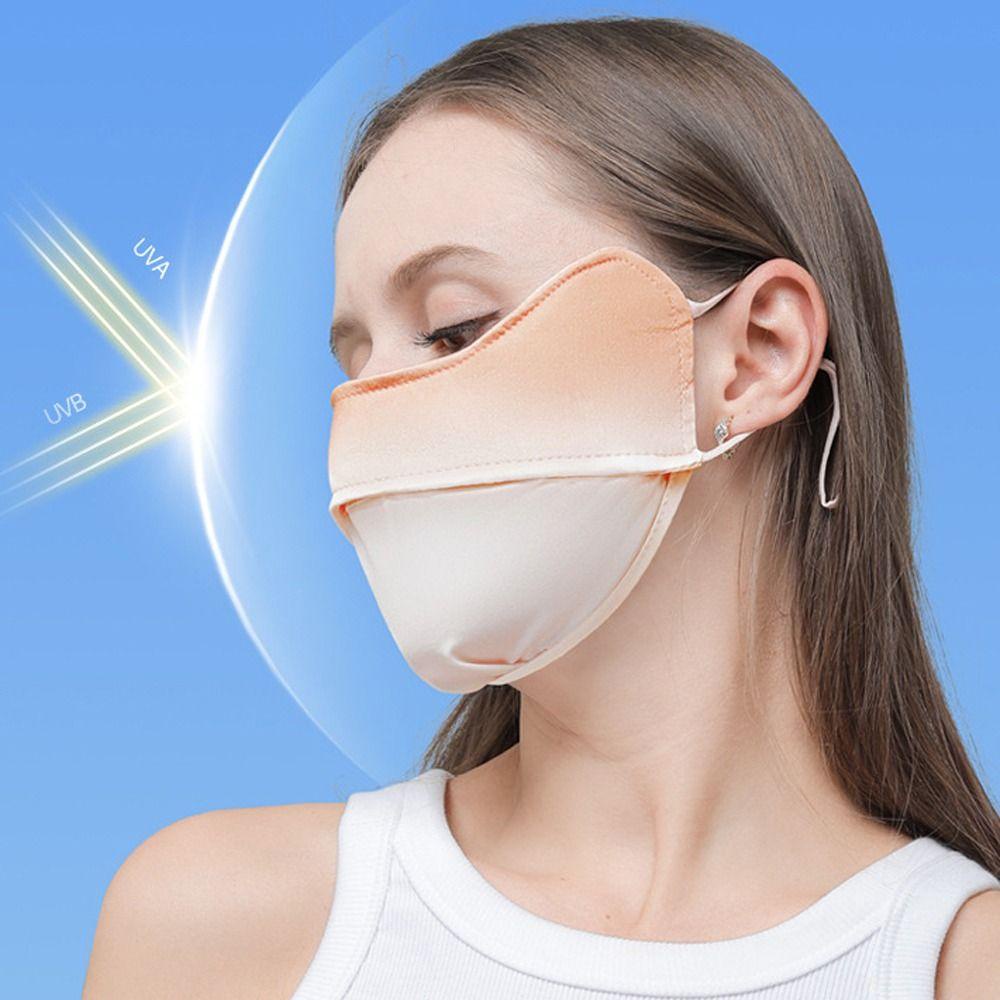Mặt Nạ Chống Nắng Tia UV Bằng Lụa Lạnh Mỏng Điều Chỉnh Được Màu Gradient Bảo Vệ Mắt Mùa Hè