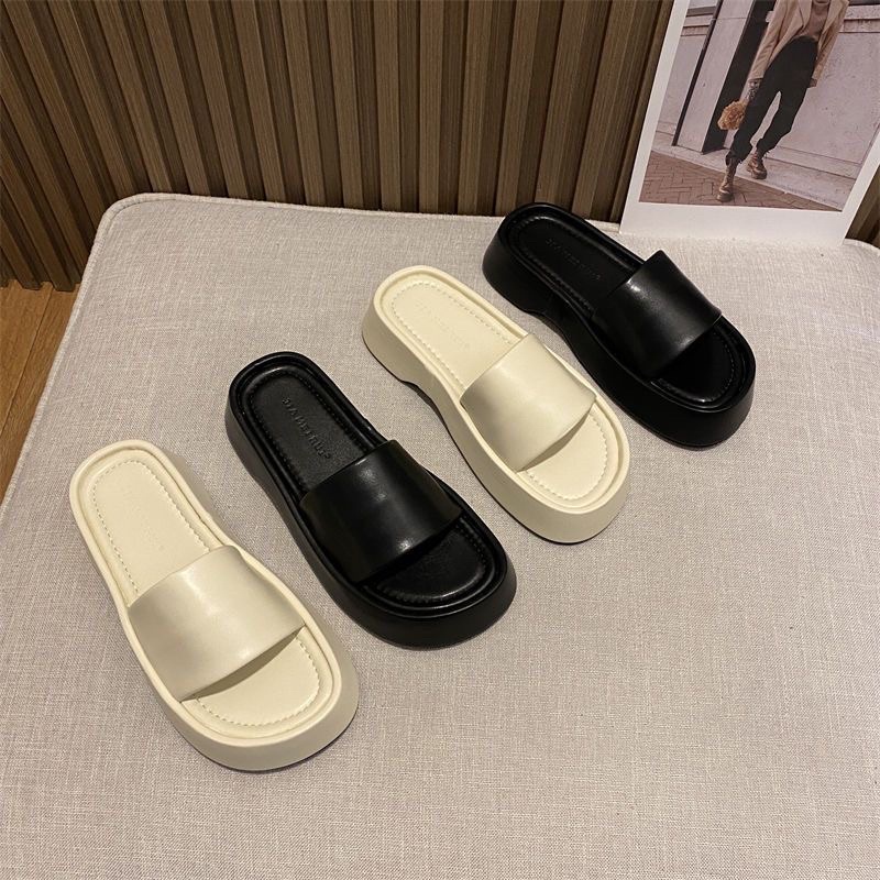 Dép Sandal Nữ Đế Dày Da PU Mềm Thời Trang mẫu mới 2023