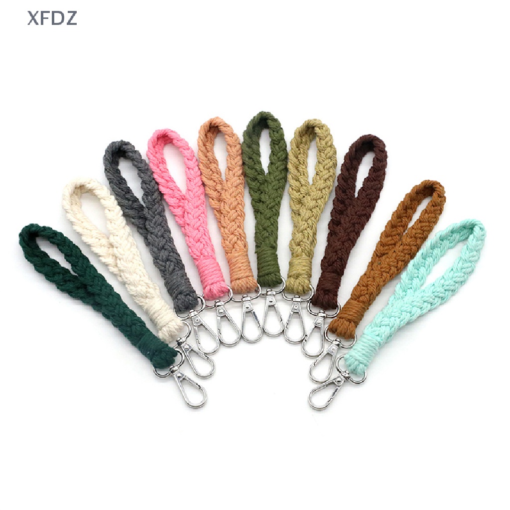 Móc Khóa Dây Bện Macrame Thủ Công Phong Cách Boho Làm Quà Tặng