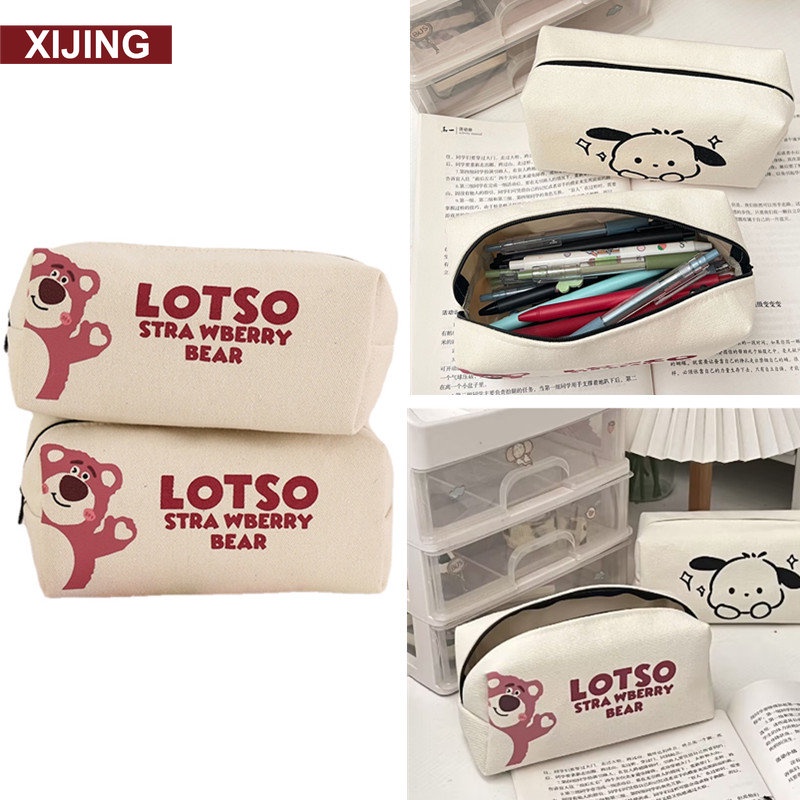 Hộp Đựng Bút Chì Qipin Lotso Pochacco Sanrio Sức Chứa Lớn Cho Học Sinh / Văn Phòng